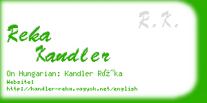 reka kandler business card